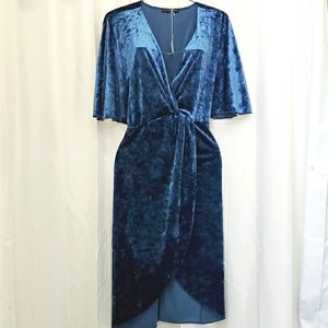 ***SOLD***Kim & Cami Blue Velvet Dress